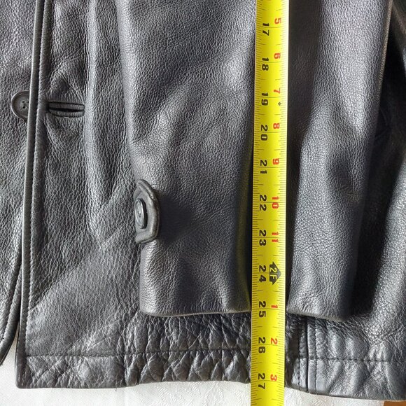 Danier Black Leather Midi Jacket Men's XLarge/44-46 - Picture 11 of 11